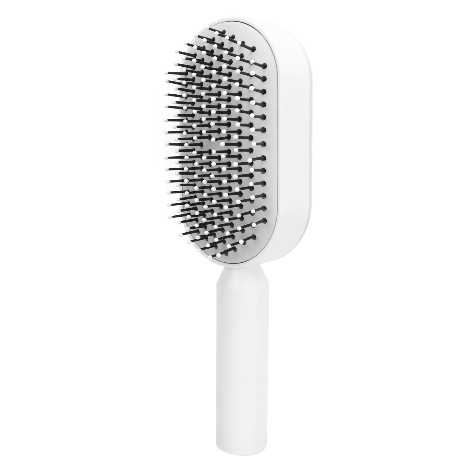 Self Cleaning Hair Brush for Dry Hair - Ergonomic Grip, Rounded Teeth & Air Cushion for Scalp Massage | Perfect for Home, Travel & Salon Use