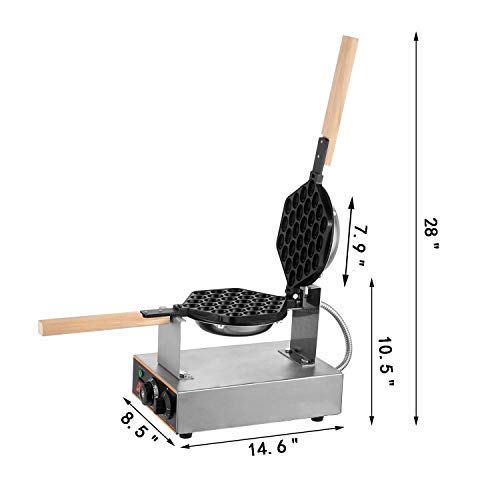 Commercial Bubble Waffle Maker - Hong Kong Style Egg Puff Machine for Belgian Bubble Waffles | Perfect for Cafes, Food Trucks, and Home Breakfast