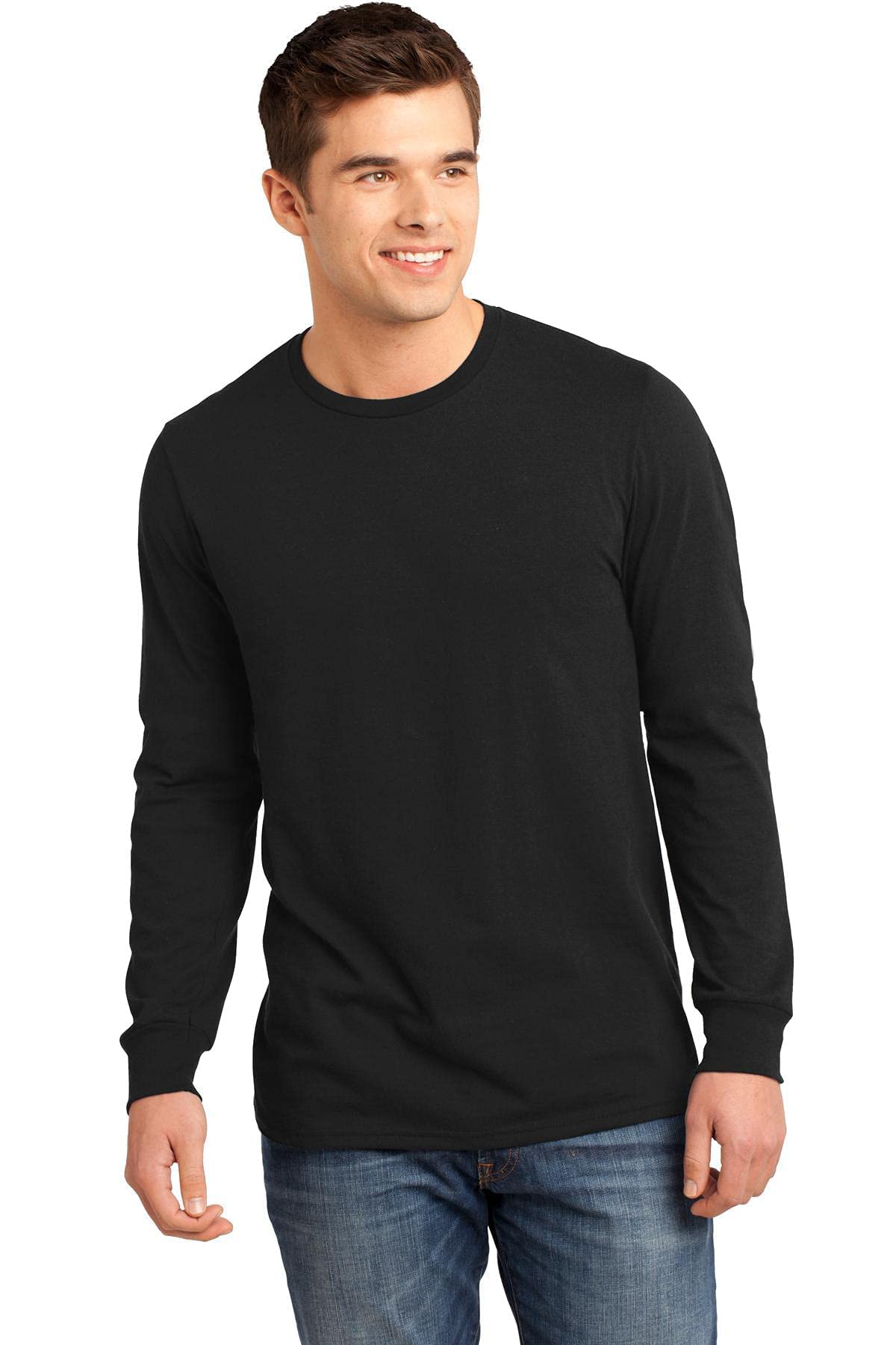 BILLIONHATS Men's Long Sleeve Colorful Cotton T-Shirts - 100% Soft Crew Neck Bulk Tees for Casual Wear, Wholesale Pack of 5 - Perfect for Everyday Outfits, Layering & Seasonal Fashion