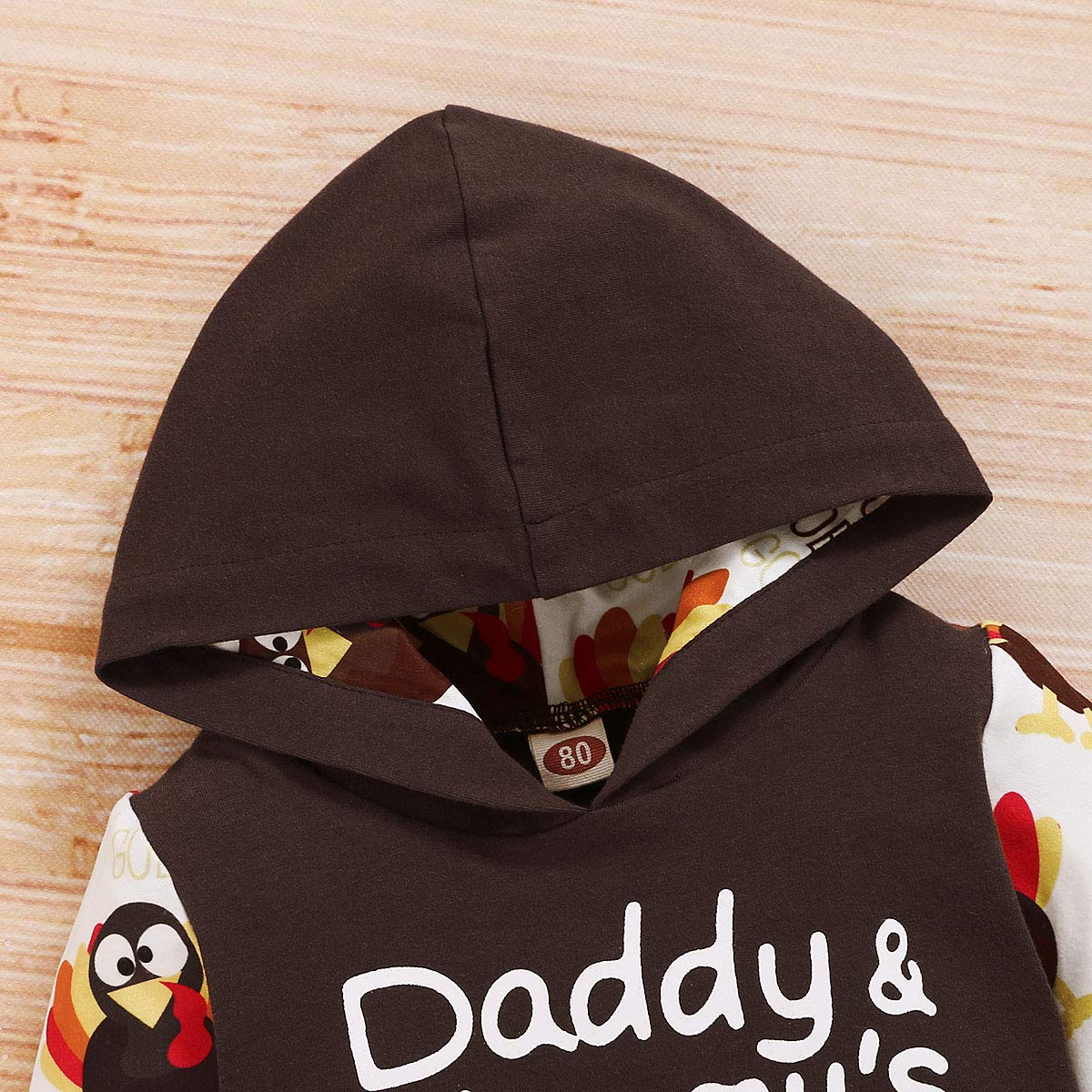 Thanksgiving Baby Boy Outfit - Turkey Print Toddler Clothes for Holiday Photos