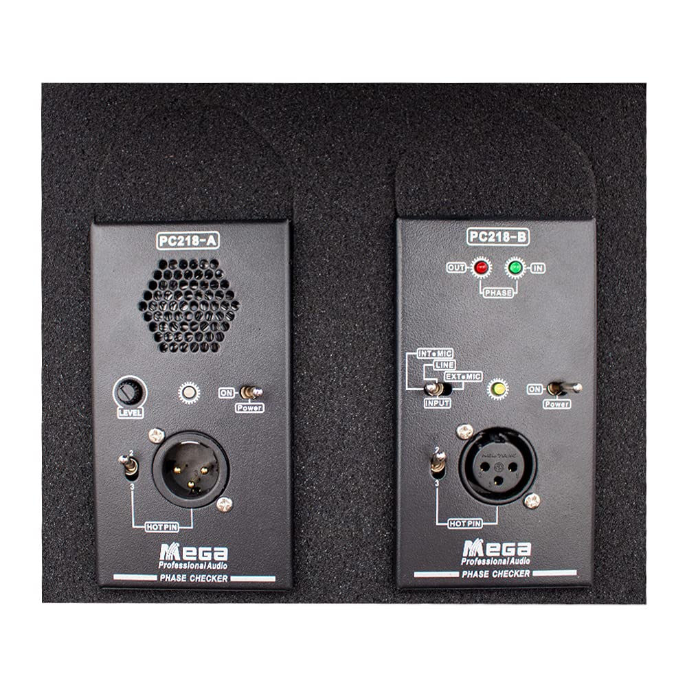 Phase Polarity Checker Detector for Audio Speakers & Microphones - Sound Tester PC218 with Short-Outer Meter Box | Perfect for Studio Setup, Live Sound Checks & Equipment Maintenance