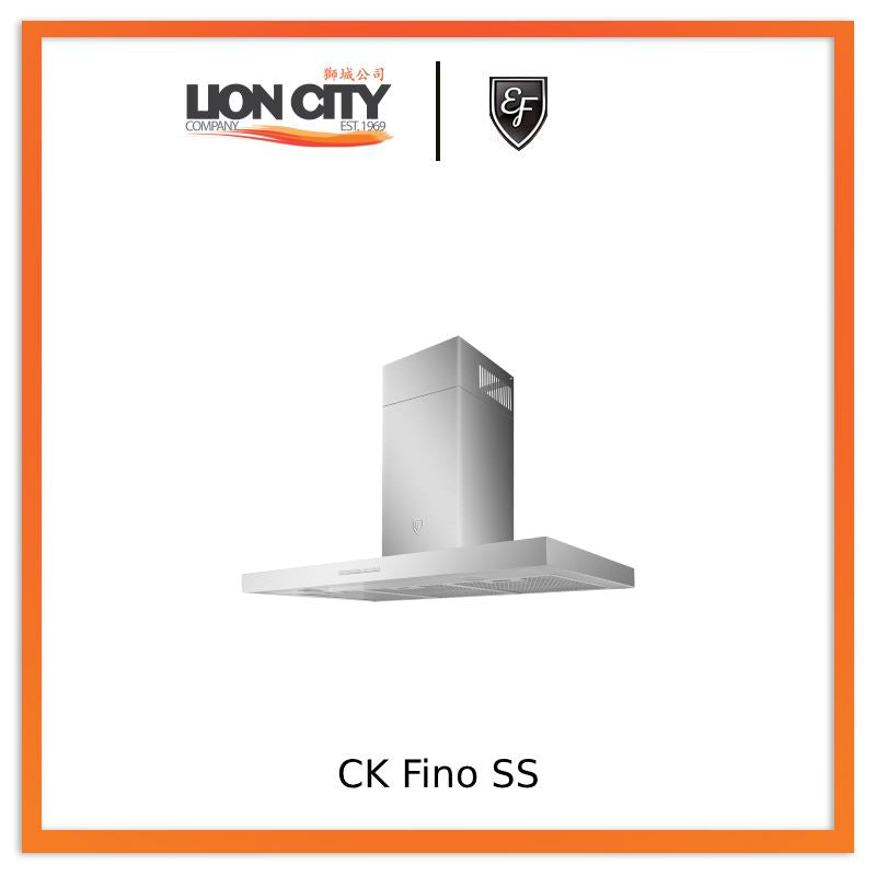 EF 90cm Stainless Steel Chimney Hood CK Fino - Modern Kitchen Ventilation for Smoke & Odor Removal - Perfect for Home Cooking & Open-Plan Kitchens