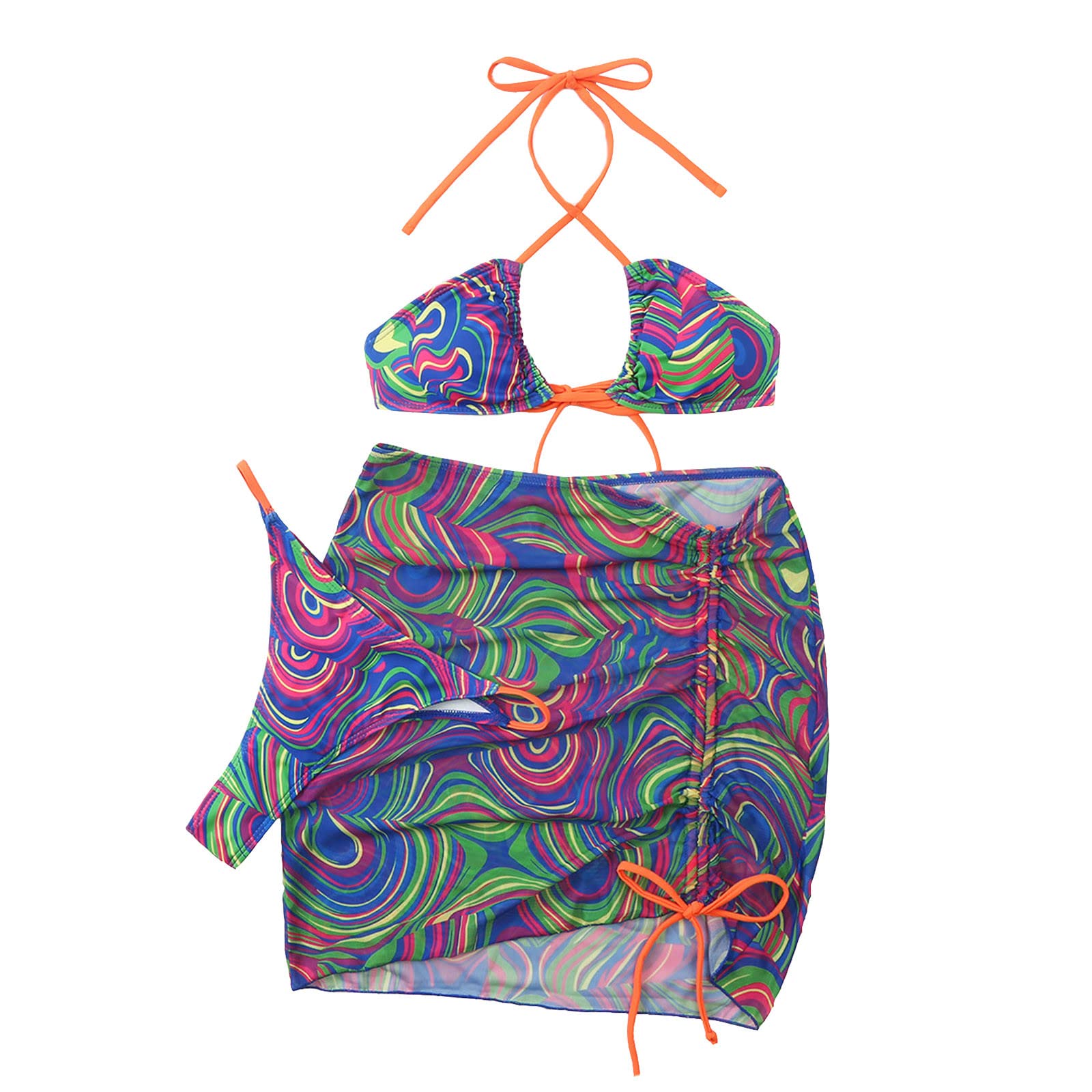 Women's Sexy Printed Tank Bikini Set - 3 Piece Summer Swimwear for Beach & Pool | Trendy Swimsuits for Women