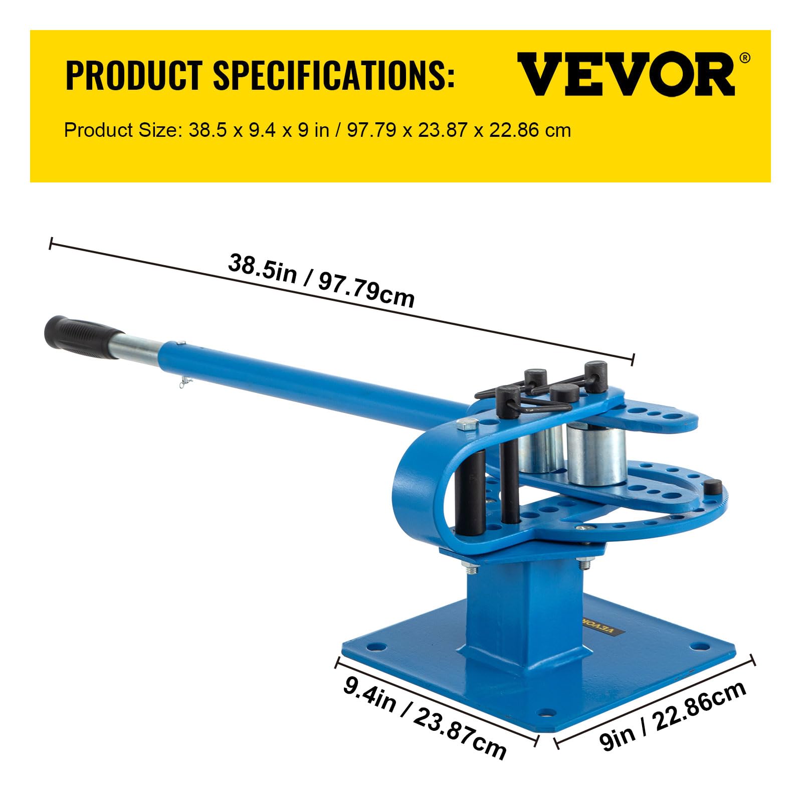 Mophorn Manual Pipe Bending Machine - YP-9 Compact Desktop Tube Bender with 7 Dies (1