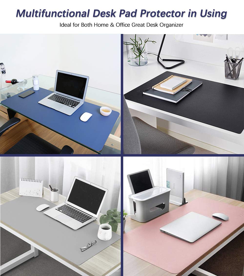 Premium PU Leather Office Desk Mat - 16