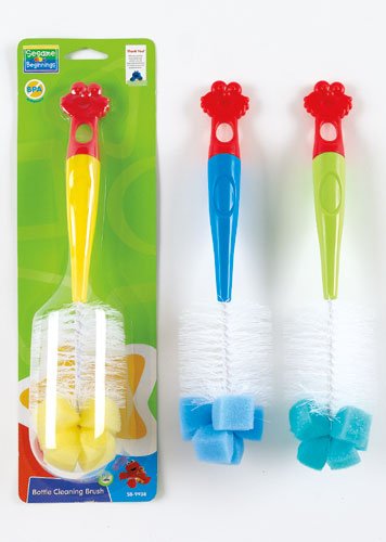 Sesame Bottle Cleaning Brush - Durable Silicone Bristles for Baby Bottles, Water Bottles, and Narrow Containers - Perfect for Home, Kitchen, and Travel Use