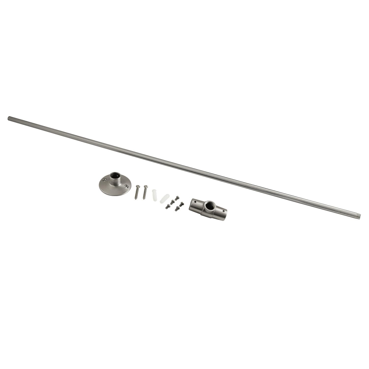 Kingston Brass CCS488T 48-Inch Vintage Ceiling Support in Brushed Nickel - Perfect for Bathroom, Kitchen & Vintage Home Decor