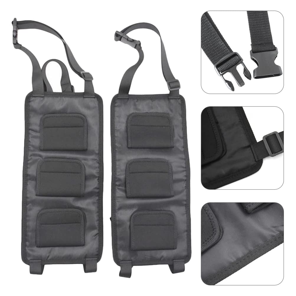 VICASKY 2-Pack Car Fishing Rod Storage Bag - Adjustable Back Seat Organizer with Neoprene Padding | Perfect for Vehicle Fishing Gear & Phone Stand | Ideal for Road Trips, Camping & Outdoor Adventures