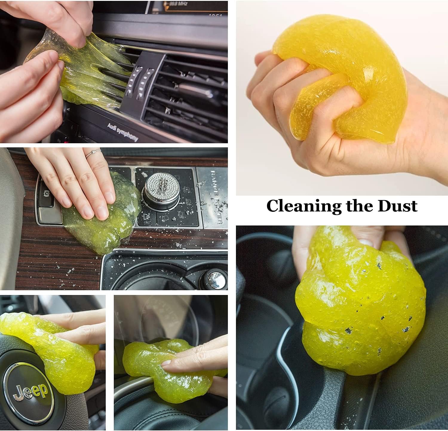 5 Pack Car Cleaning Gel Putty Kit - Dust Cleaner for Car Detailing, Interior, Vents & Hard-to-Reach Areas | Perfect for Auto Detailing, Home & Office Use
