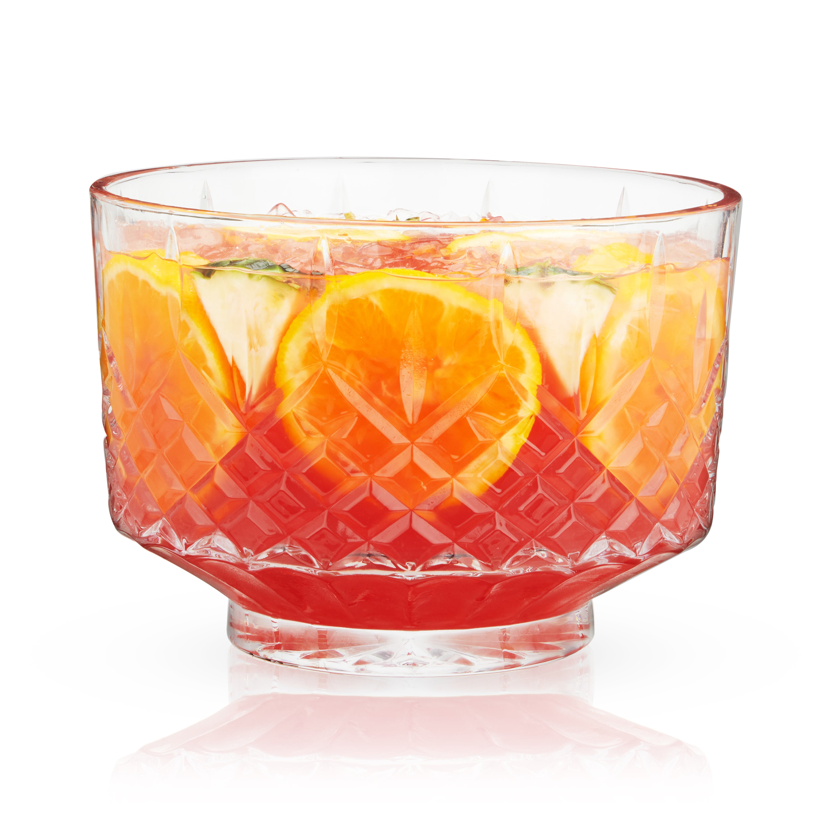 Admiral Crystal Punch Bowl Set - Elegant Glass Serving Bowl for Parties, Weddings & Special Events - Perfect for Cocktails, Mocktails & Beverages