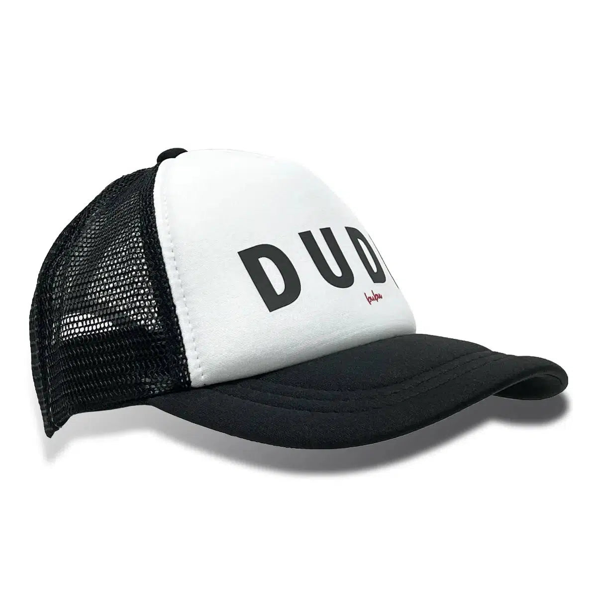 Bubu Black and White Trucker Hat for Men - Stylish Baseball Cap for Outdoor Activities, Sports, and Casual Wear