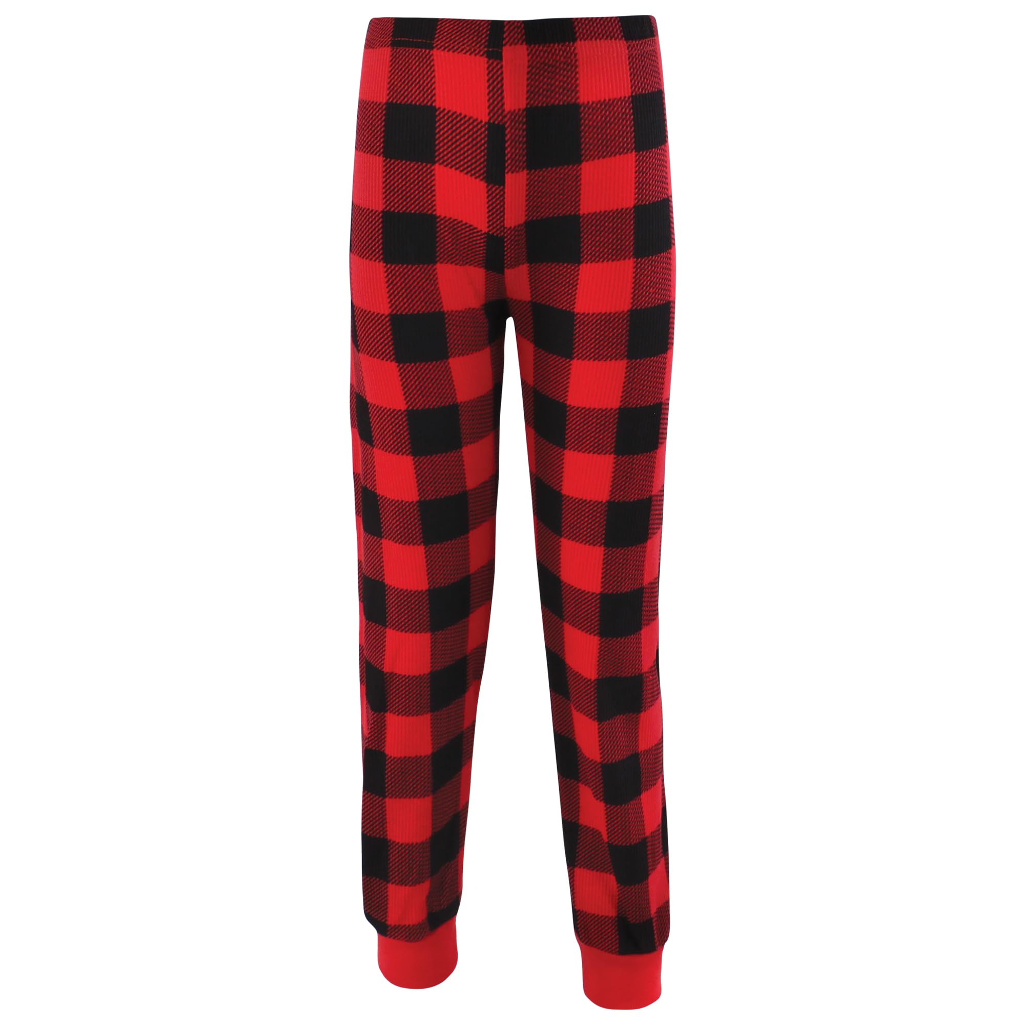 Hudson Baby Unisex Thermal Long Underwear 2-Piece Set - Buffalo Plaid Print - Size 3T - Warm Winter Base Layer for Toddlers - Perfect for Cold Weather & Outdoor Activities