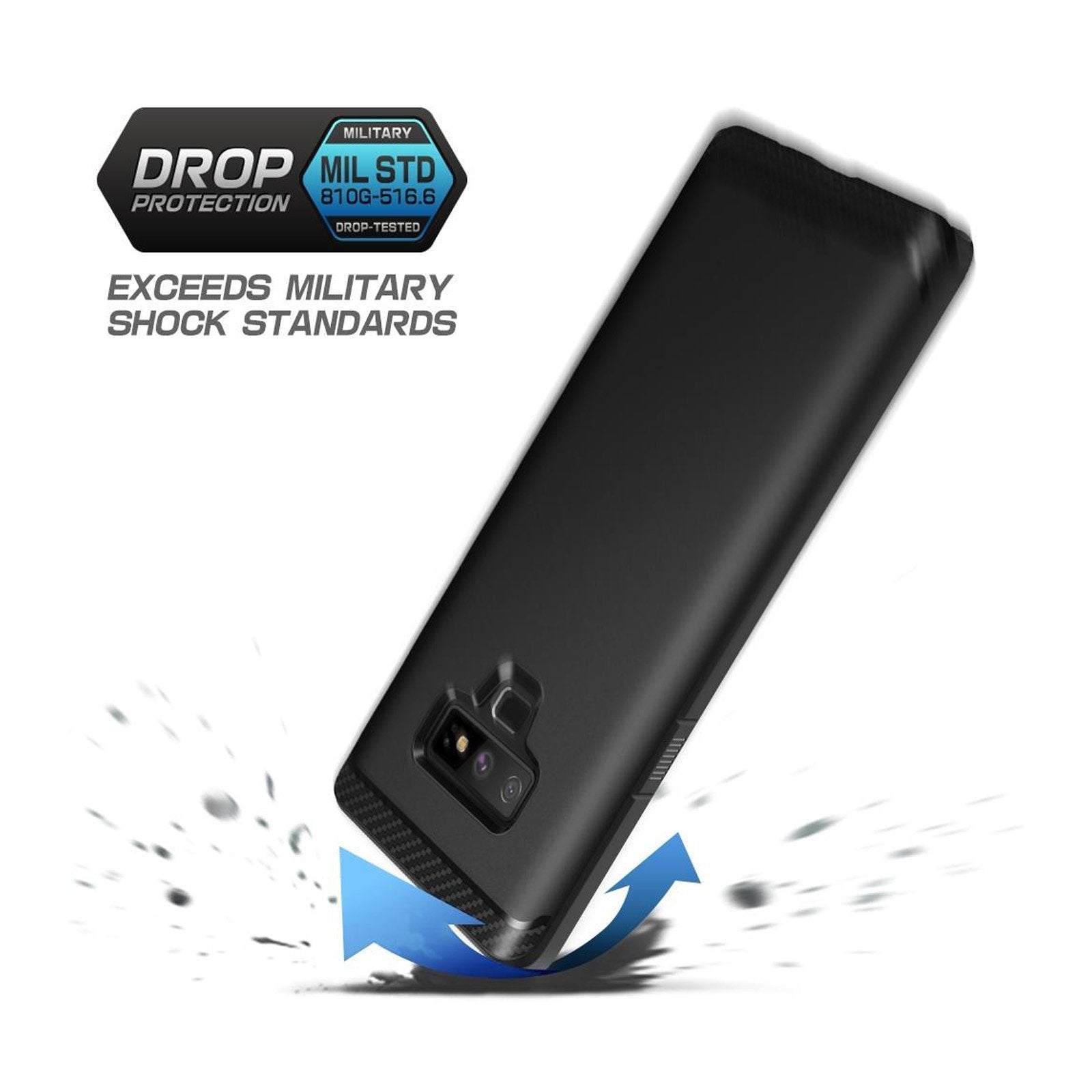 Samsung Galaxy Note 9 Unicorn Beetle Pro Bumper Case - Shockproof Protective Cover for Note9 (Black) | Perfect for Outdoor Activities, Work & Daily Use