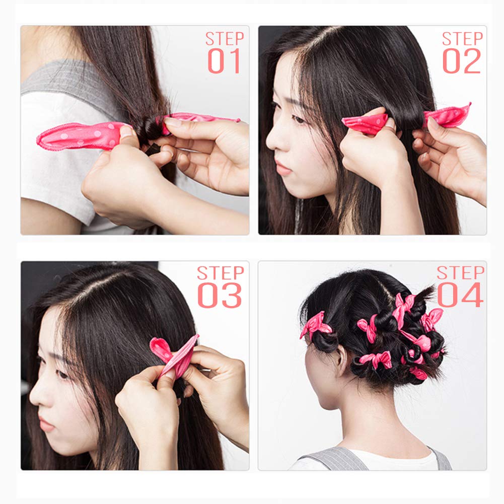40-Piece Soft Sleep Hair Rollers Set - No Heat Foam Hair Rollers for Overnight Styling, Pillow Sponge Rollers with Stain Resistance - Perfect for Curly Hair, Waves & Volume - Great for Home, Salon & Travel Use