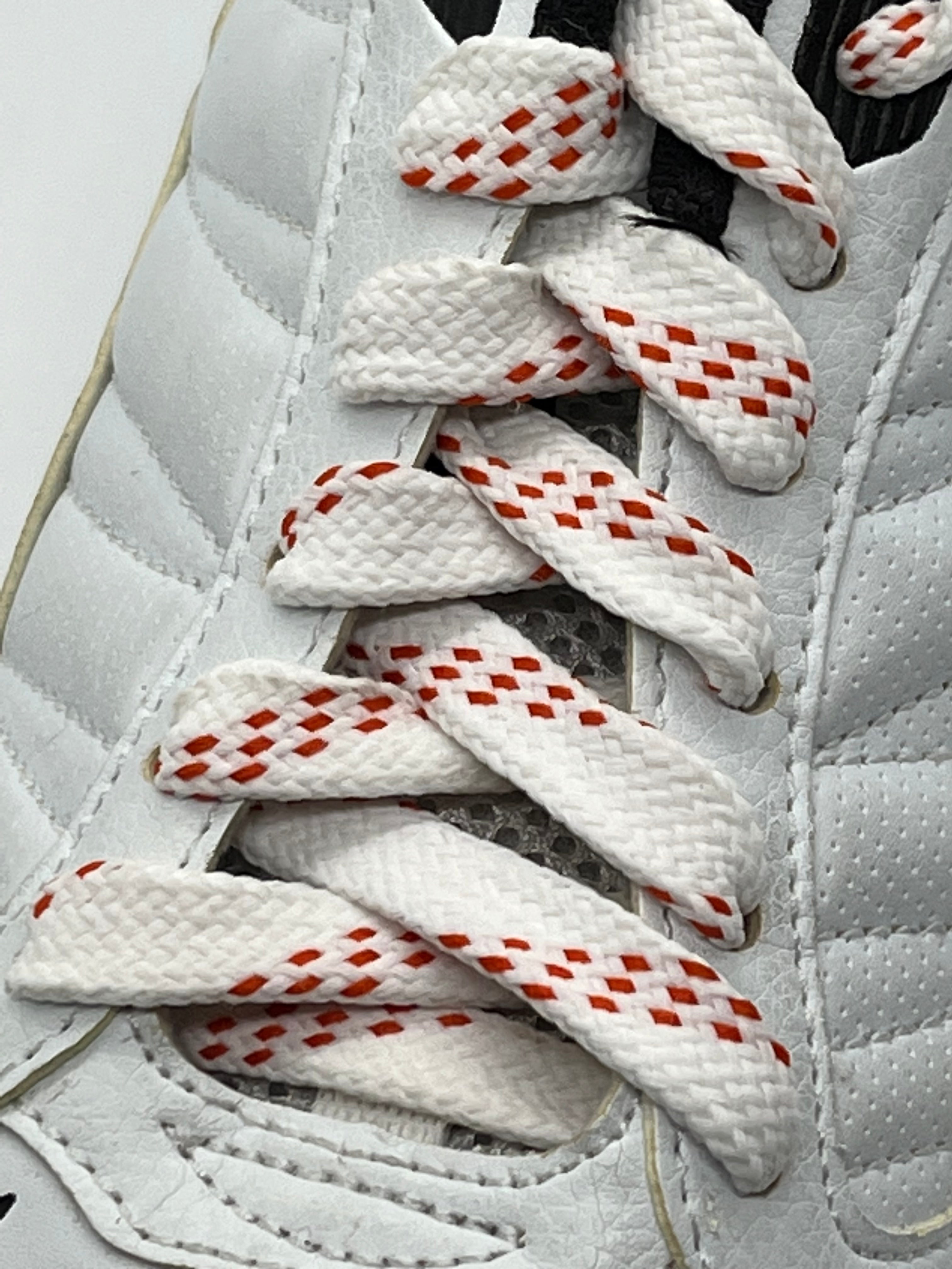 Premium Sport Laces - Durable White Running Shoelaces with Orange Accents for Sneakers, Athletic Shoes & Workout Gear - Perfect for Running, Gym & Outdoor Activities