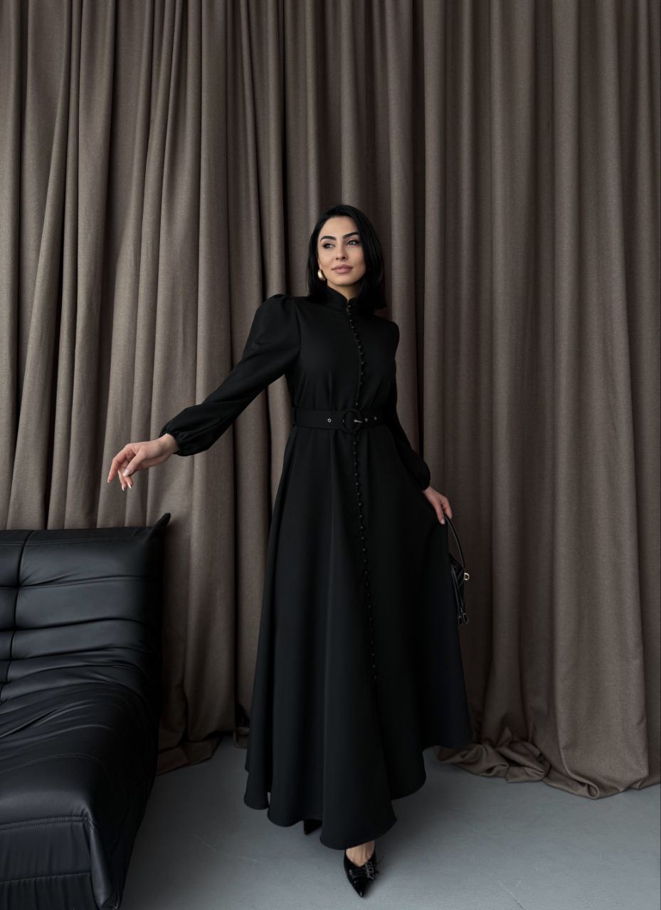 Elegant Black Long Maxi Abaya Dress for Women - Modest Islamic Fashion - Perfect for Prayer, Eid, Wedding & Special Occasions