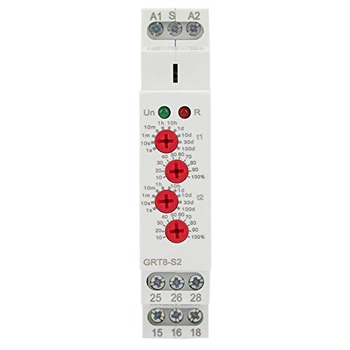 Repeat Cycle Timer Relay - Adjustable Mini Cycle Timer with Multiple Working Modes for Heating, Lighting & Automation (Perfect for HVAC Systems, Grow Lights & Home Automation)