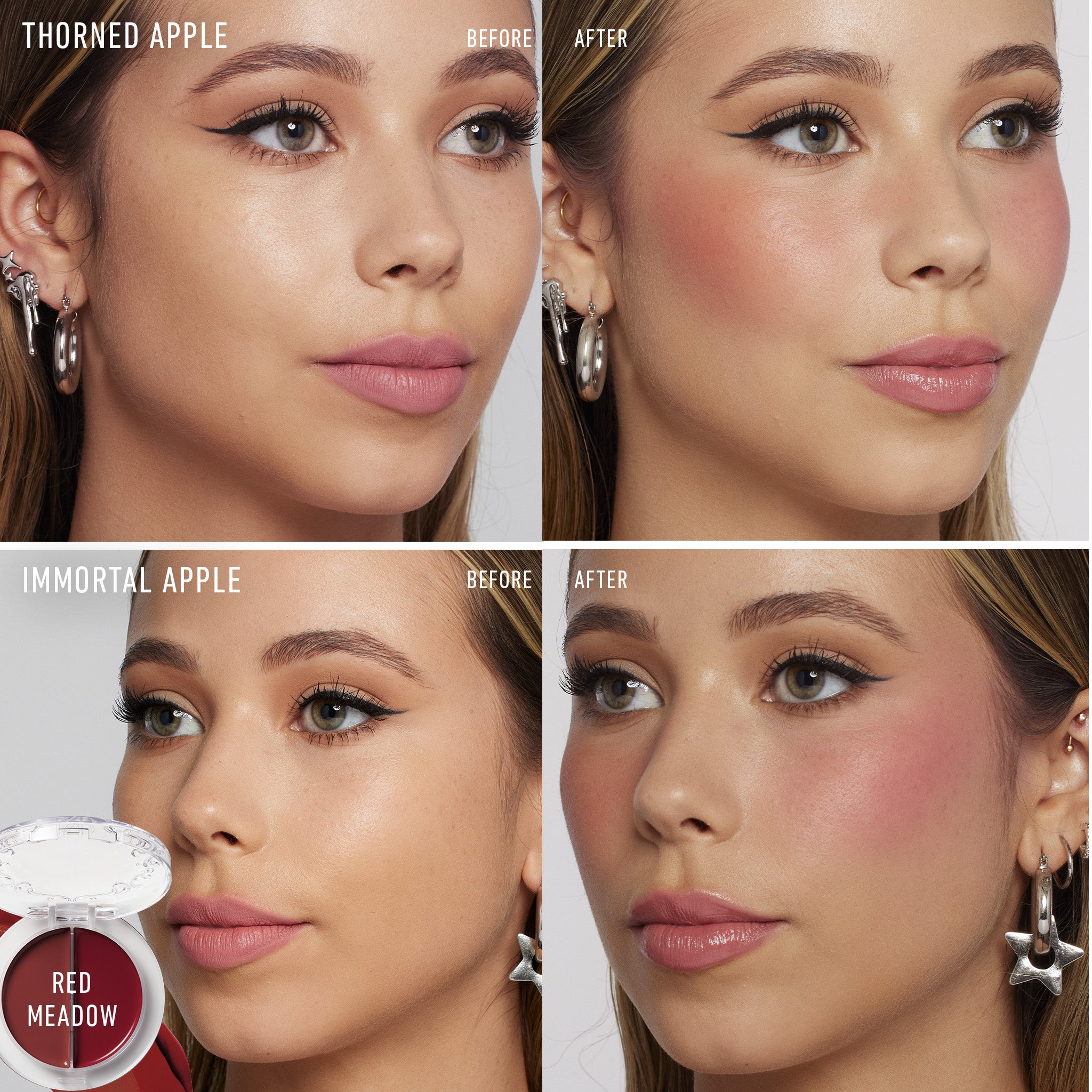 Best Apple Blush Balm Duo Set - Natural Cheek & Lip Tint for a Healthy Glow | Perfect for Everyday Makeup & On-The-Go Touch Ups