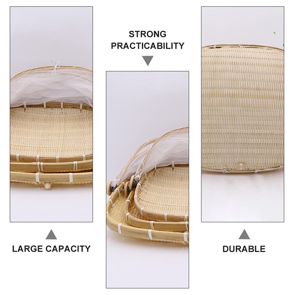 Versatile Handmade Bamboo Bread Basket - Kitchen Utensil for Bread, Fruits & Storage | Eco-Friendly Household Organizer for Countertop, Dining Table & Pantry