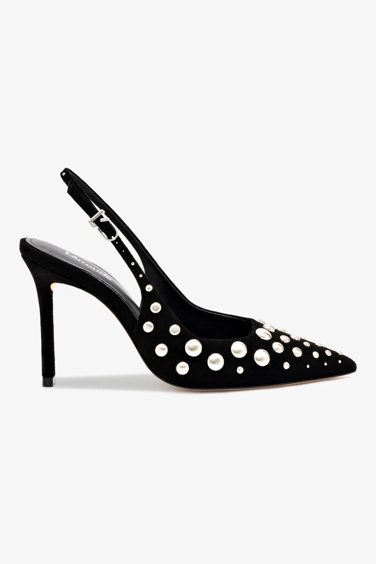 Kaitlan Studs Pump Shoes - Black Suede High Heels for Women | Elegant Evening Party & Wedding Dress Shoes | Perfect for Prom, Cocktail Events & Date Nights