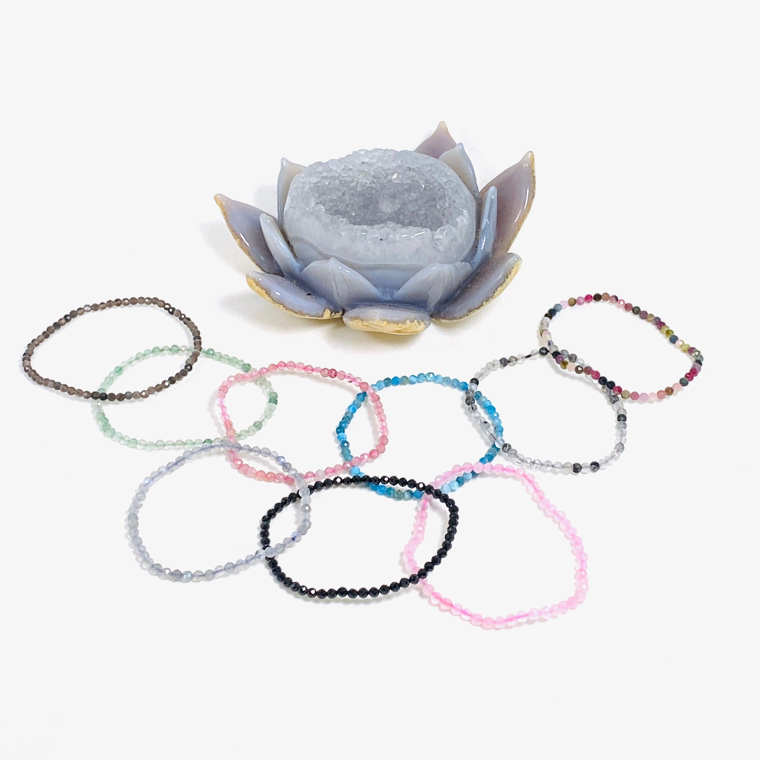 Healing Gemstone Beaded Bracelet for Women - Natural Stone Energy Jewelry for Stress Relief & Positive Vibes | Perfect for Yoga, Meditation & Everyday Wear