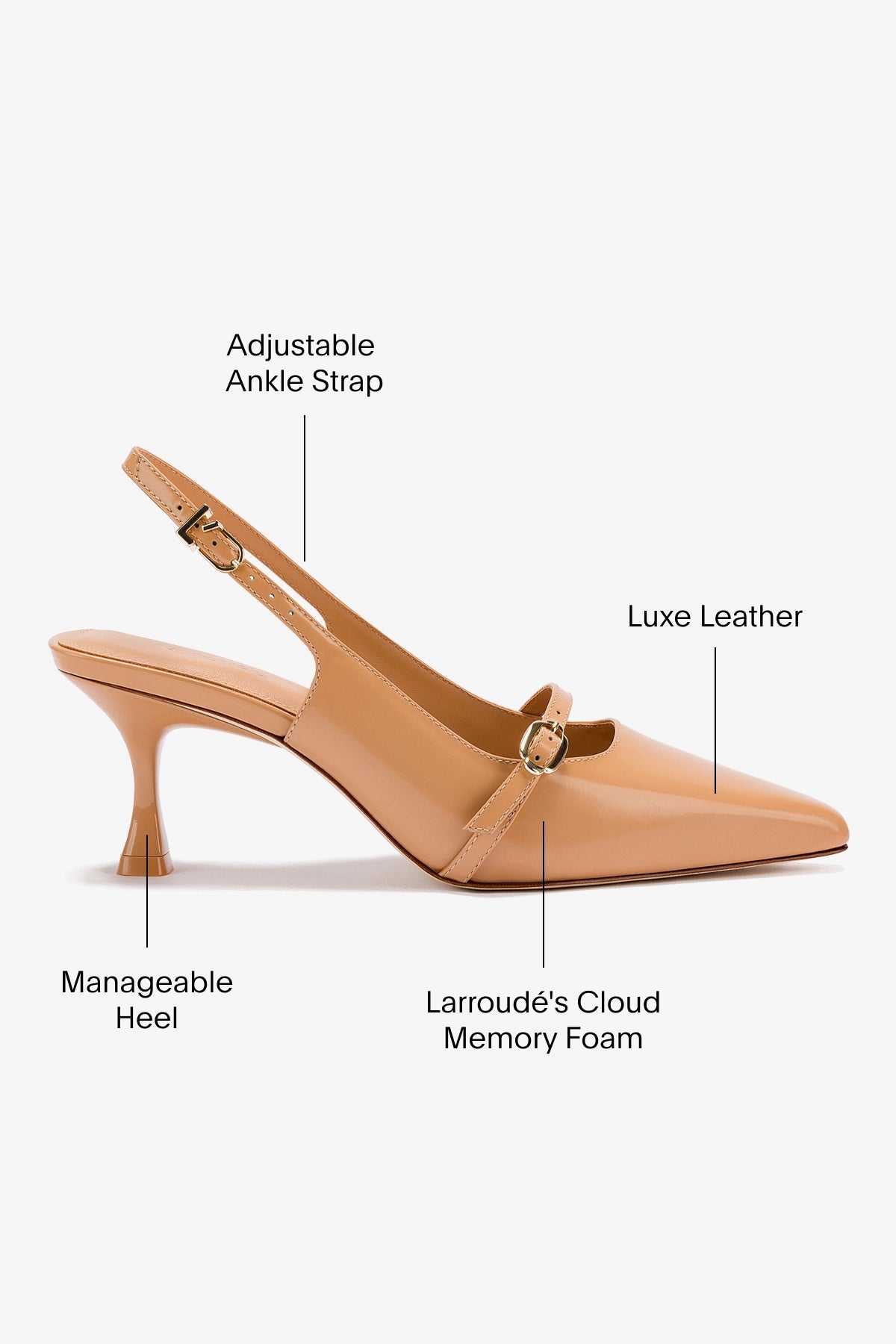**Ines Pump Women's Shoes - Tan Leather Heels for Office, Party & Wedding - Comfortable & Stylish Dress Pumps**