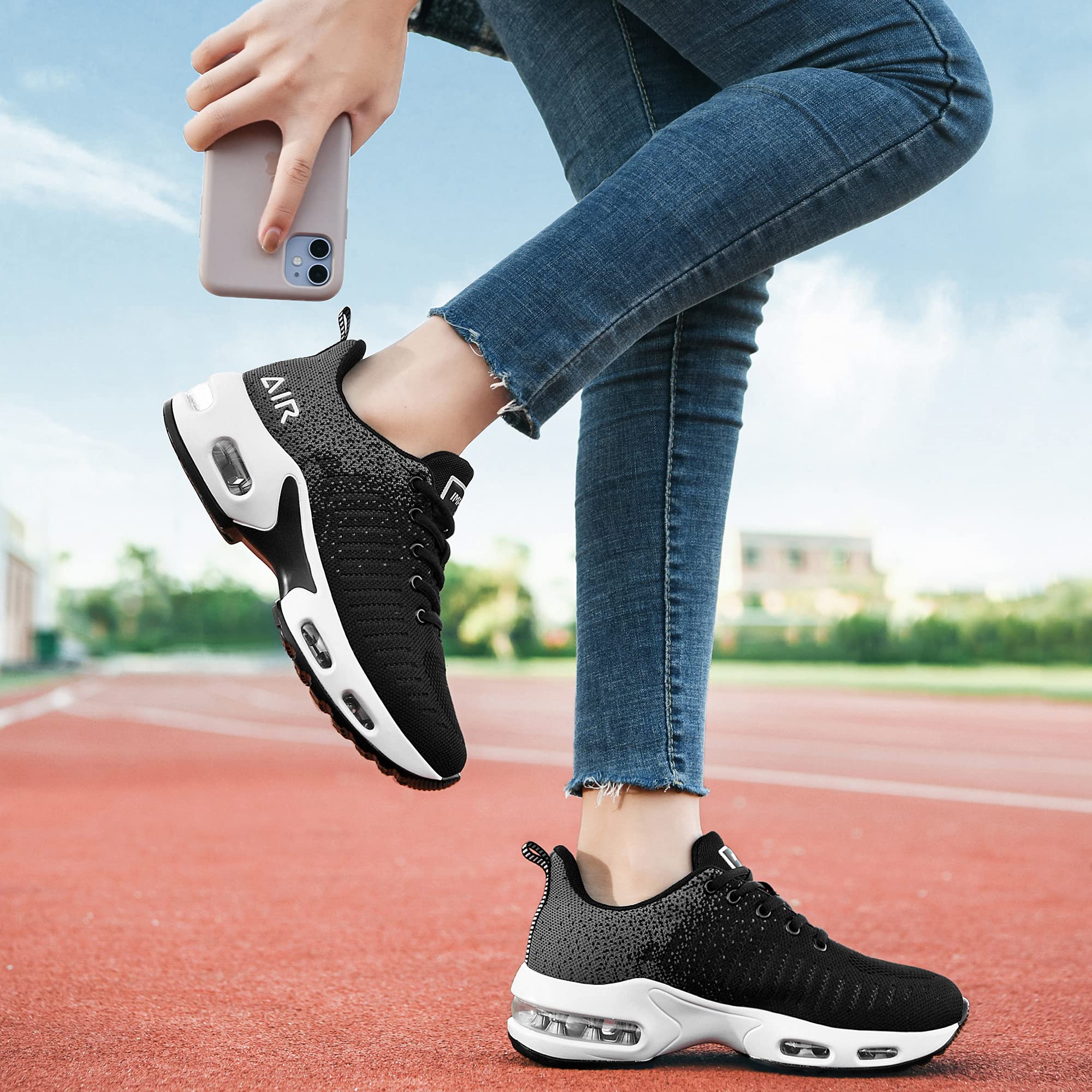 RomenSi Women's Air Athletic Running Sneakers - Lightweight Breathable Gym & Tennis Shoes for Women - US Size 5.5-11 - Perfect for Running, Walking, Workouts & Casual Wear