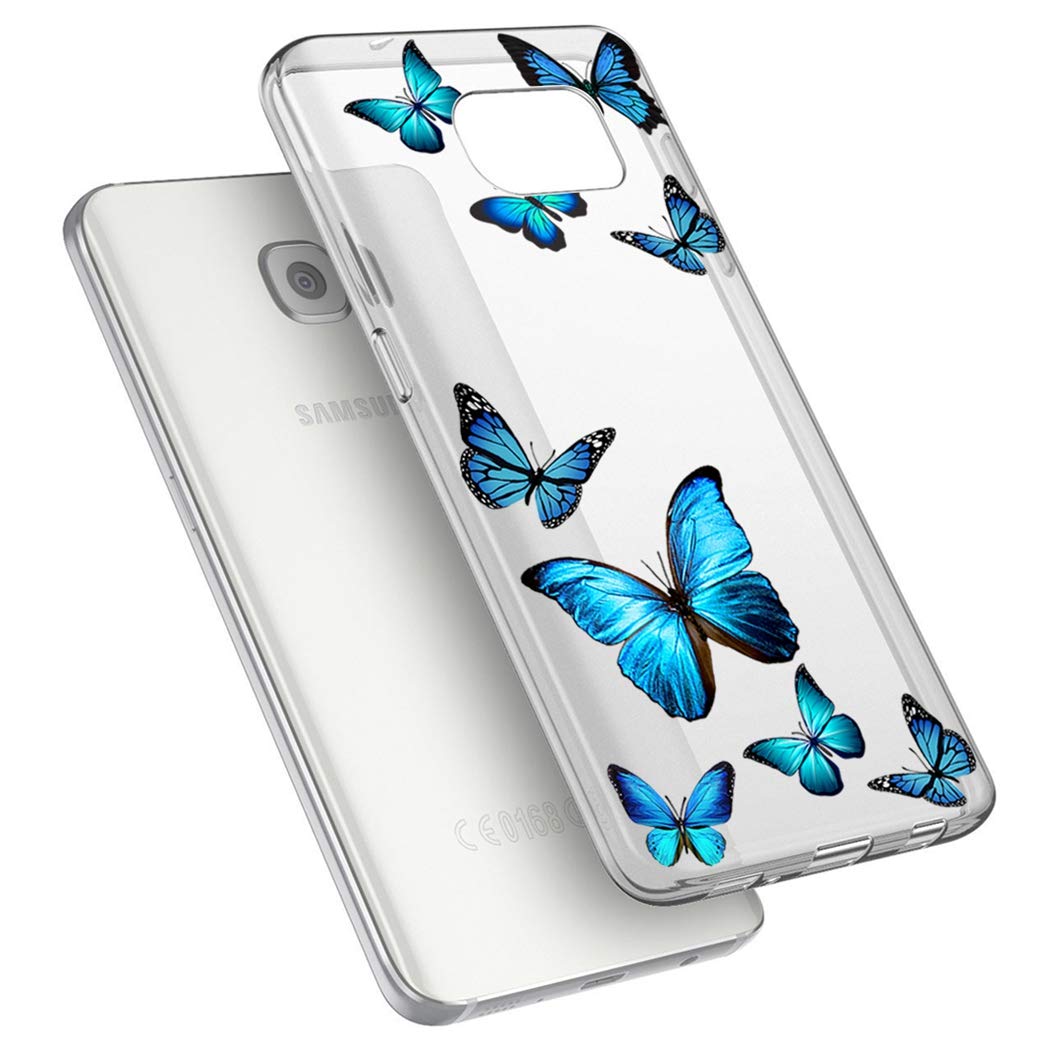 Samsung Galaxy S7 Edge Case - Butterfly Design Clear Slim Shockproof TPU Protective Cover | Flexible Soft Phone Case for Samsung S7 Edge | Perfect for Daily Use, Travel & Outdoor Activities