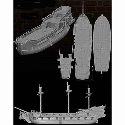 Sophie's Revenge Pirate Ship Miniature - 25mm Heroic Scale Figure - Dark Heaven Bones Reaper Miniatures - 16 Inch Collectible Model - Perfect for Tabletop RPG, D&D, War Gaming and Display