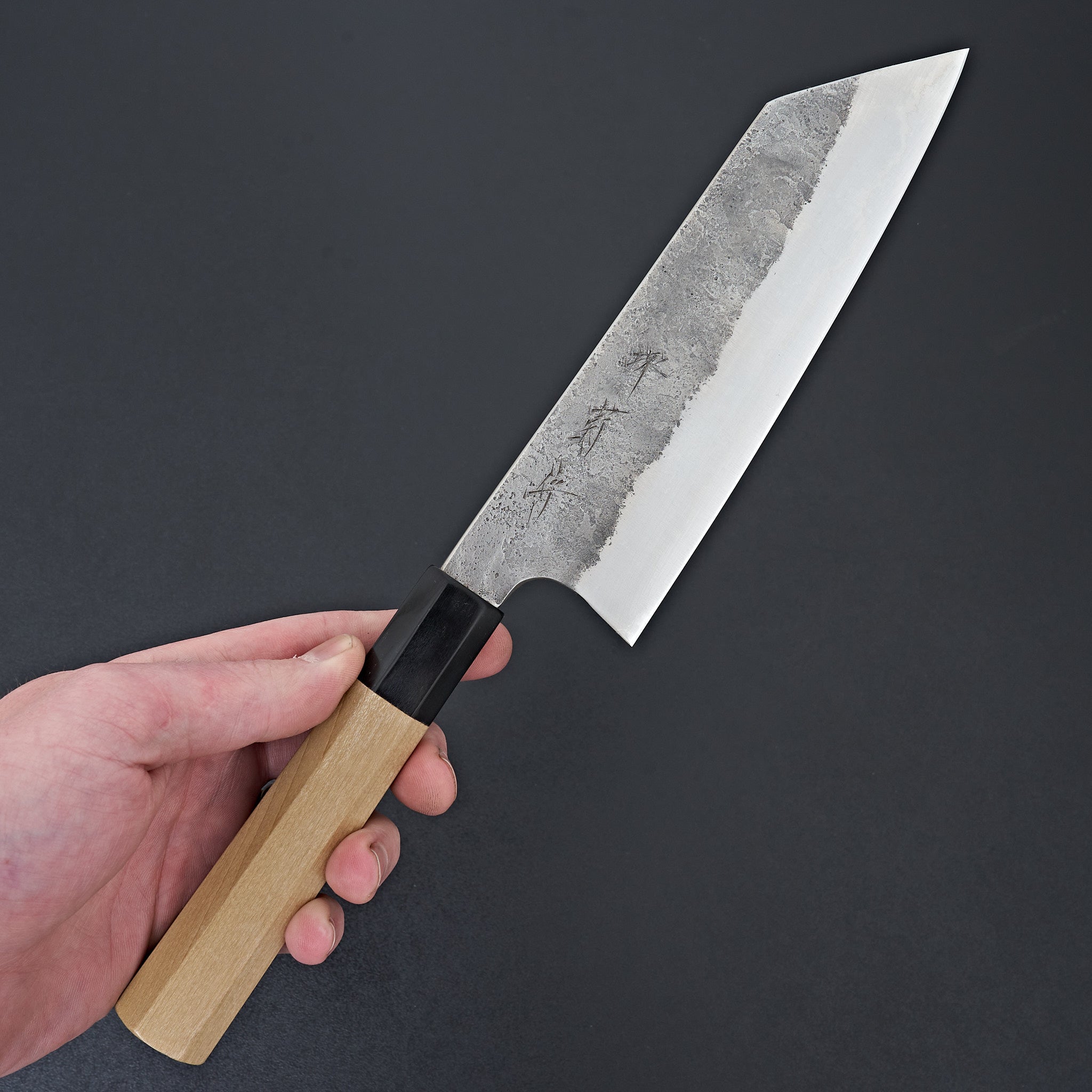 Premium Kikumori Nashiji Blue #2 Bunka Knife 180mm - Japanese High Carbon Steel Kitchen Knife for Slicing, Dicing & Precision Cutting - Perfect for Chefs & Home Cooks