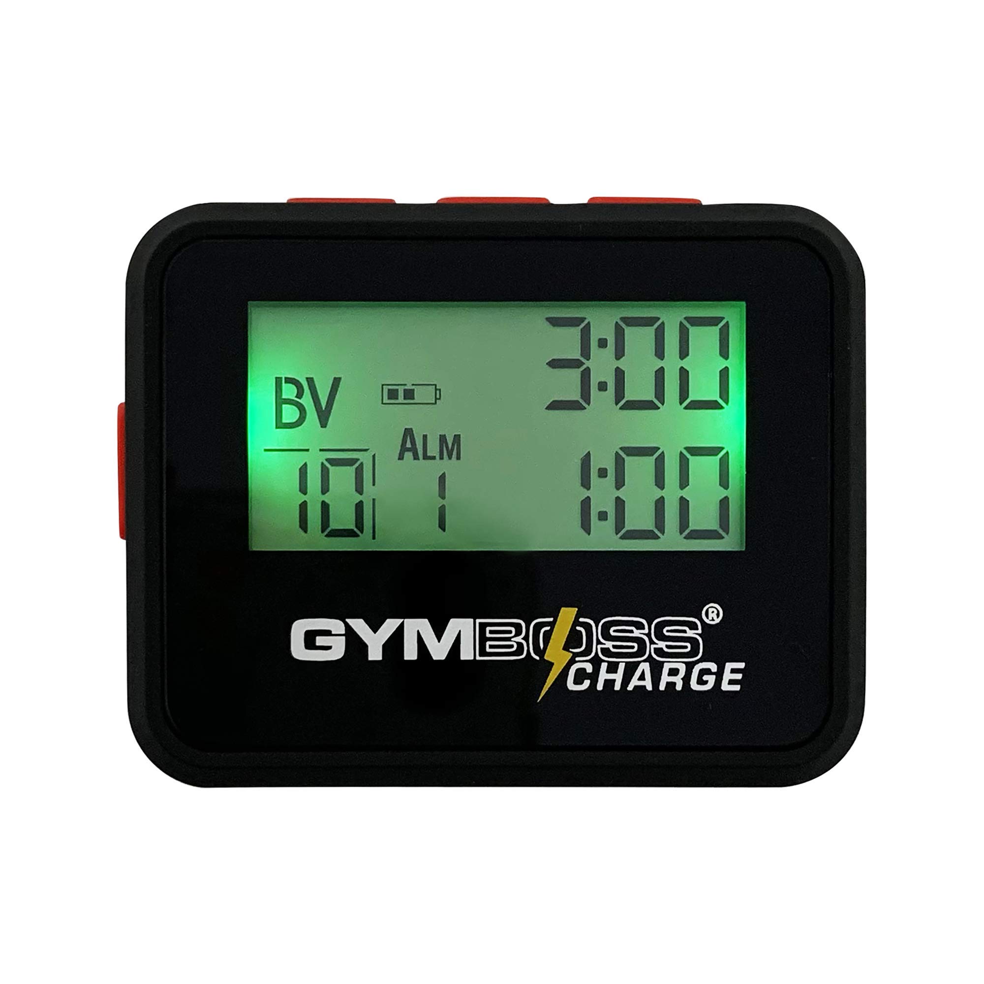 Gymboss Charge Interval Timer and Stopwatch - Digital Workout Timer for HIIT, Boxing, Running & Fitness Training - Perfect for Coaches, Athletes & Home Gym Use