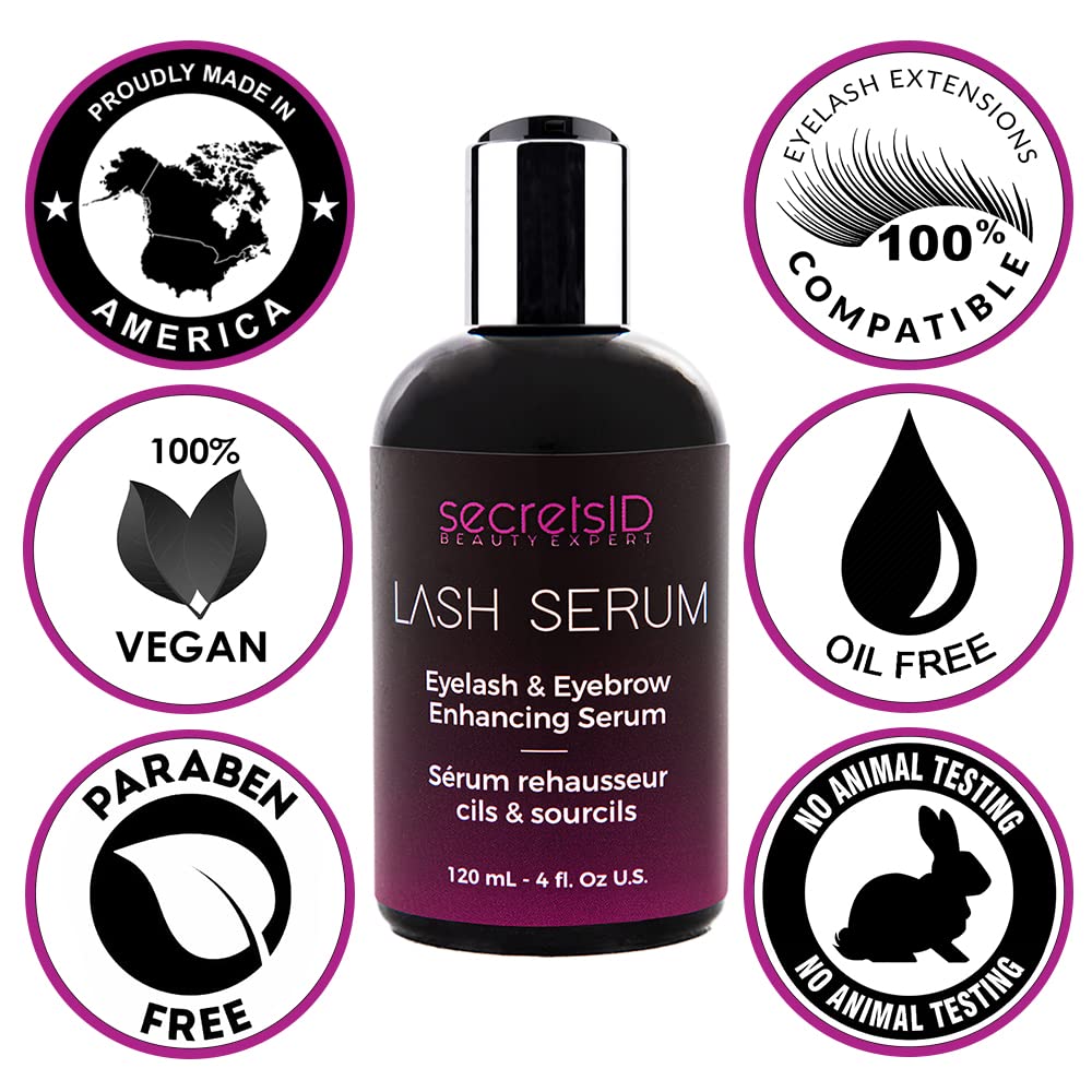 Natural Eyelash & Eyebrow Growth Serum - 15 Dual-Ended Tubes (120ml) for Longer Lashes & Thicker Brows - Fast-Acting Lash Enhancer for Daily Beauty Routine & Special Occasions