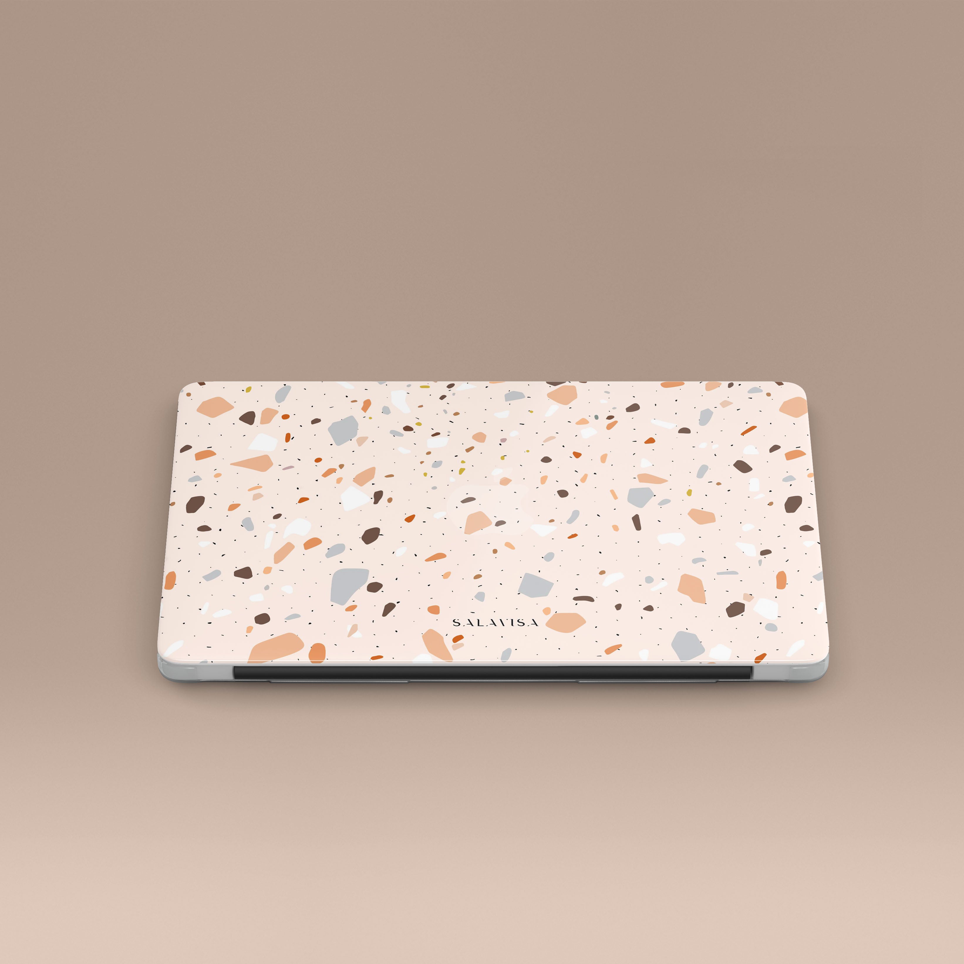 Stylish Pink Terrazzo Pattern MacBook Case - Durable Protective Cover for MacBook Air/Pro 13 14 16 inch - Perfect for Work, Travel & Home Office Use