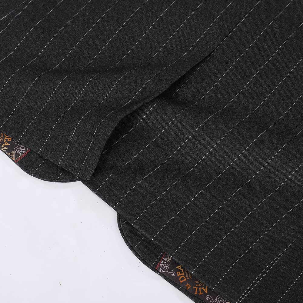 Stylish 3-Piece Onyx Black Suit with Stripe Design - Perfect for Business Meetings, Weddings & Formal Events