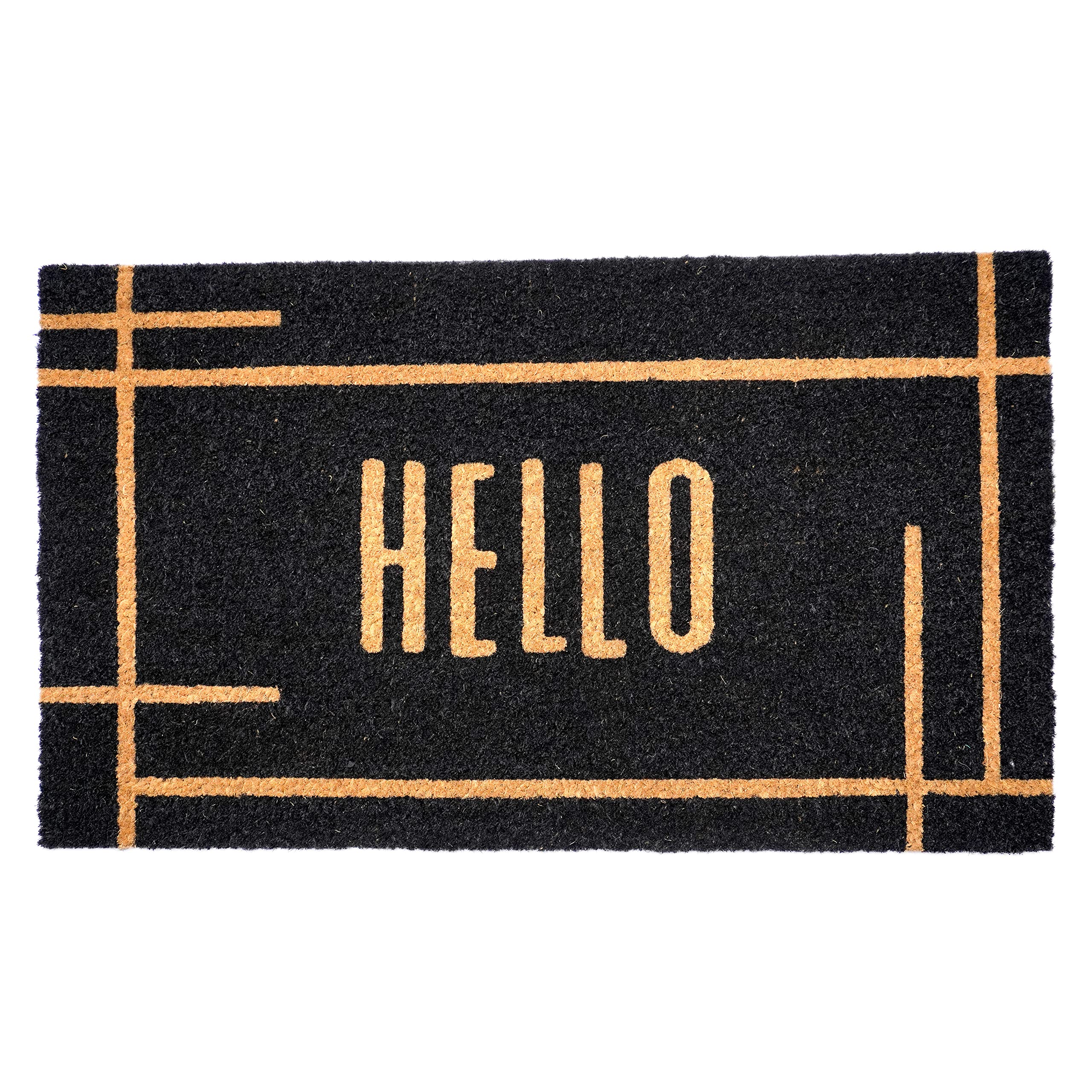 Calloway Mills 107393048 Modern Black Hello Doormat 30