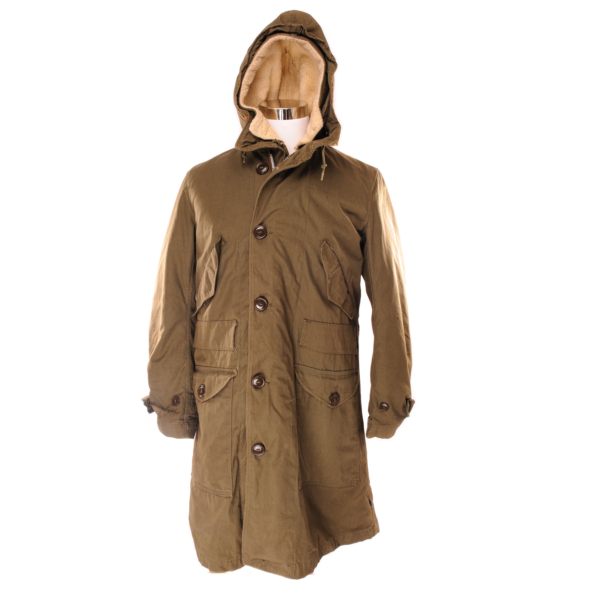 Vintage US Army Parka with Pile Liner - Korean War Era 1950s Military Jacket - Size Small - Cold Weather Outerwear for Hiking, Camping & Outdoor Adventures