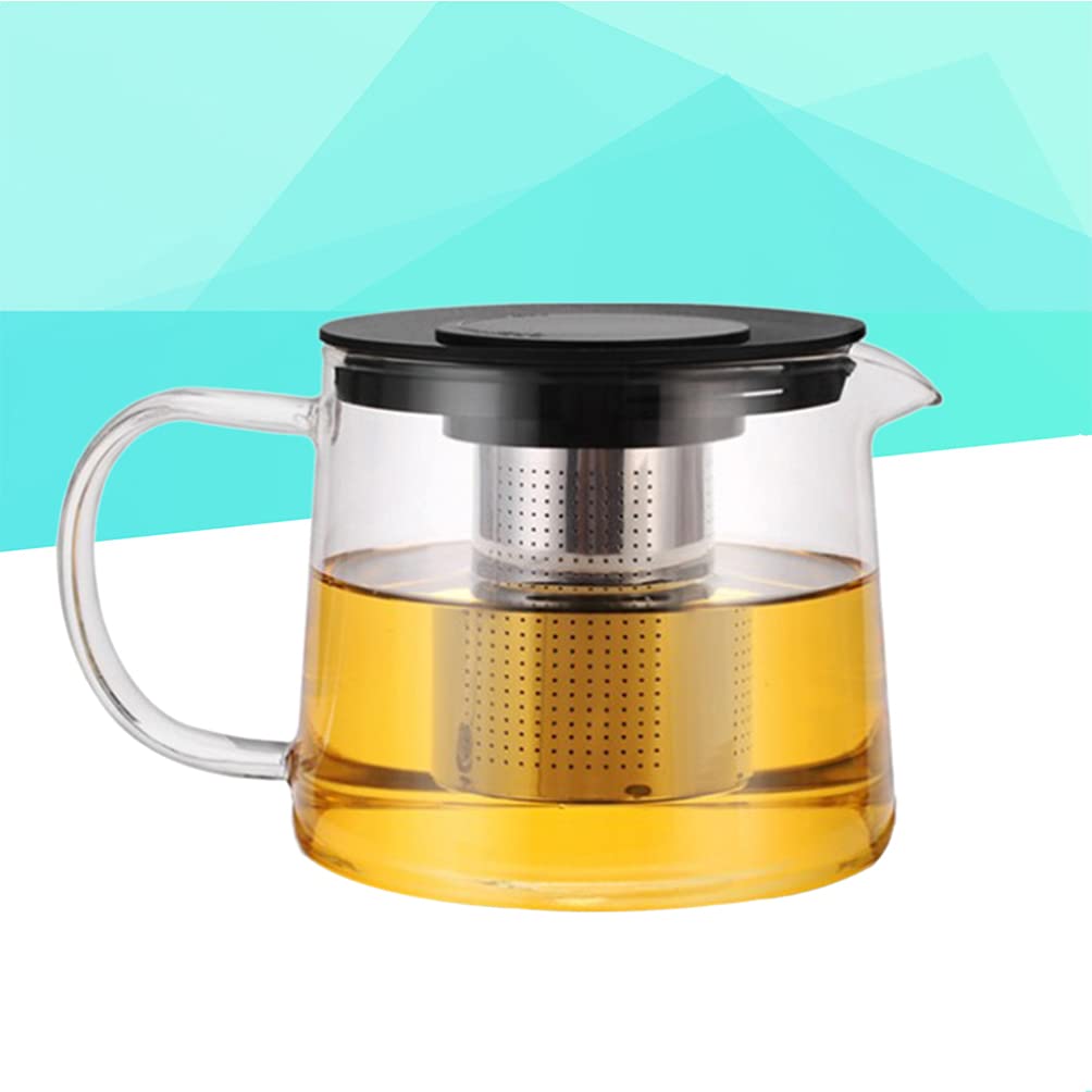 DOITOOL 34oz Glass Teapot with Infuser & Strainer - Heat Resistant Stovetop Kettle for Loose Leaf Tea, Iced Tea & Milk - Perfect for Home, Office & Tea Parties (1pc)
