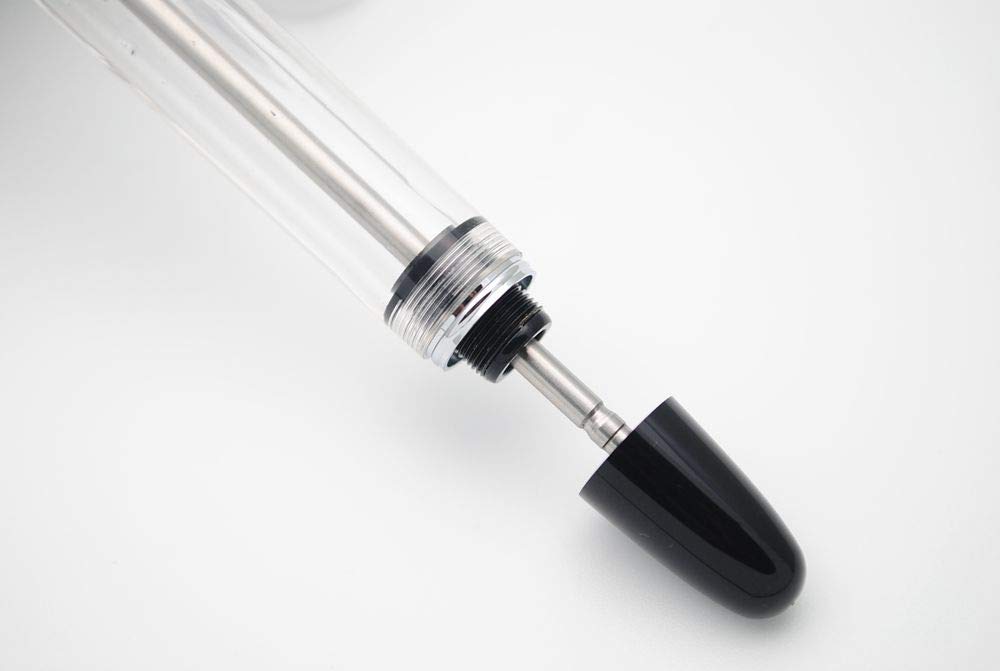 CZXYWST 699 Negative Pressure Vacuum Filling Fountain Pen - Transparent Barrel with Silver Clip, Solid Grip & 0.5mm Fine Nib - Original Gift Box Included - Perfect for Calligraphy, Journaling, and Office Writing