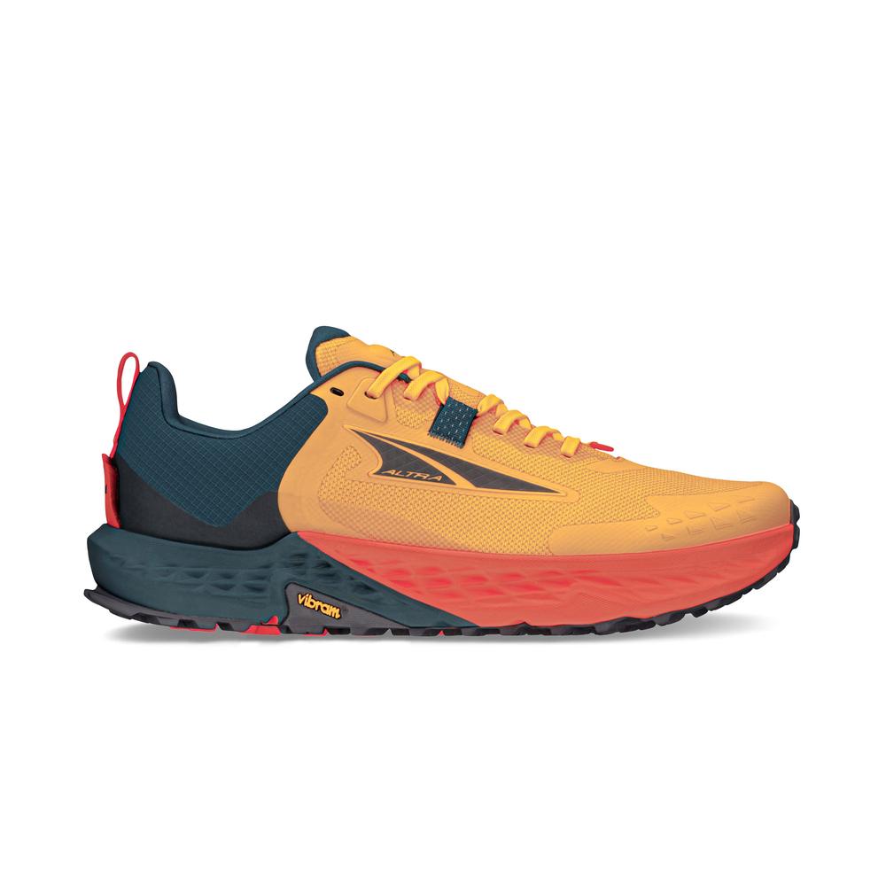 Vibrant Orange & Teal M Timp 5 Running Shoes - Lightweight & Durable for Trail Running, Hiking & Outdoor Adventures
