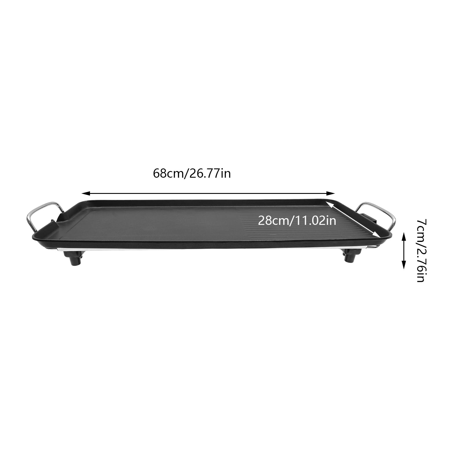 1500W Electric BBQ Grill - Large Indoor/Outdoor Portable Hibachi Griddle with 5-Temperature Settings - Perfect for Teppanyaki, Yard Parties, Travel, Picnic & Camping Cooking
