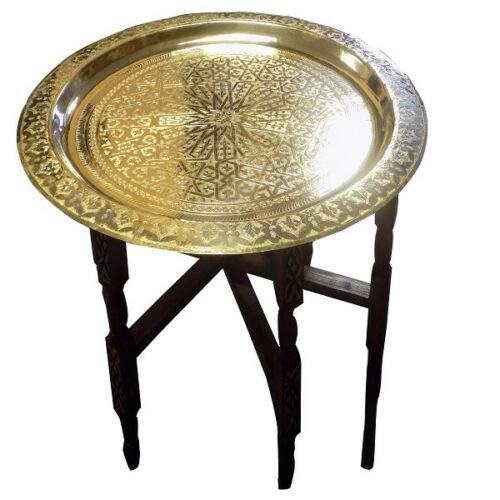 Moroccan Engraved Handmade Brass 23.5
