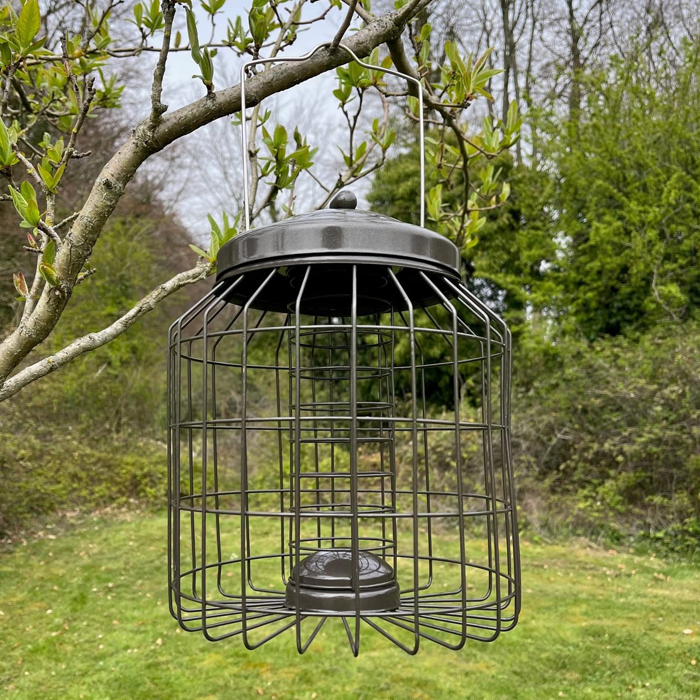 Premium Squirrel-Proof Suet Feeder Cage - Heavy Duty Metal Bird Feeder for Outdoor Use - Ideal for Backyards, Gardens, and Bird Watching Enthusiasts
