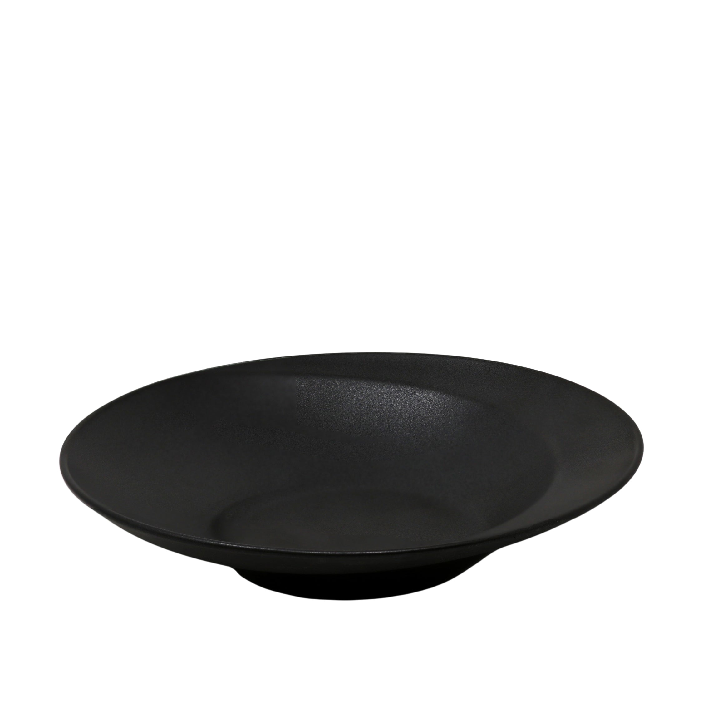 Nella 10.4 Inch Spiral Pasta Plate Set of 6 - Black Ceramic Dinner Plates for Italian Cuisine, Perfect for Restaurants, Catering & Home Dining