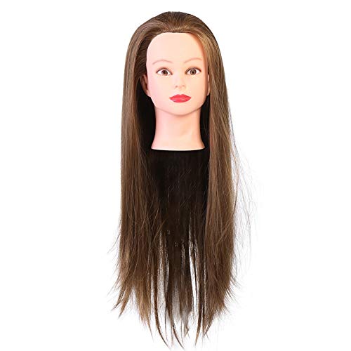 Professional Hairdresser Training Head - Cosmetology Mannequin for Hair Styling Practice - Golden Salon Doll for Haircut & Coloring - Perfect for Salon Training, Beauty Schools & Home Practice