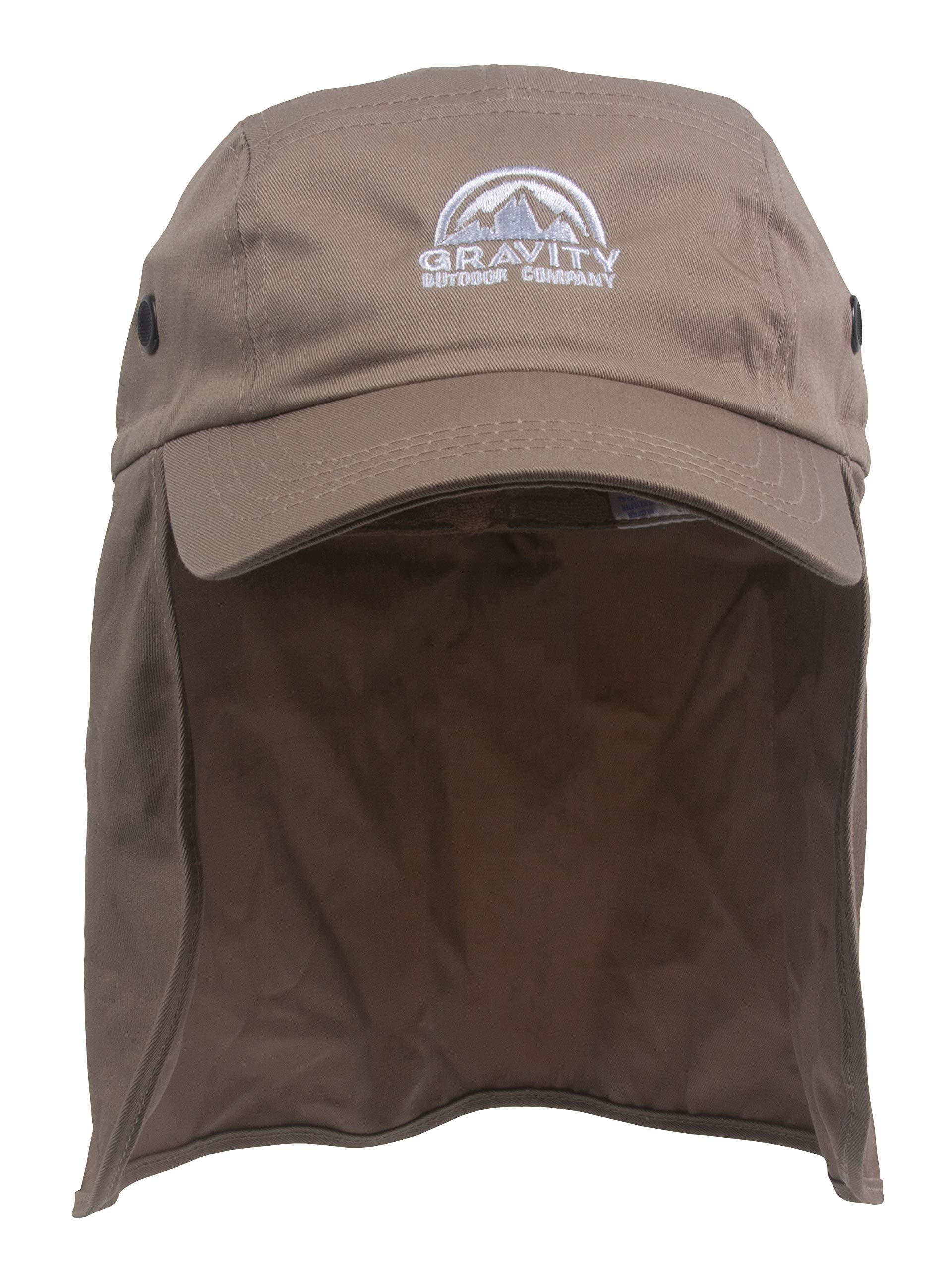Gravity Outdoor Co. Sun Protection Flap Hat - UPF 50+ Wide Brim Hat for Hiking, Fishing, and Beach Adventures