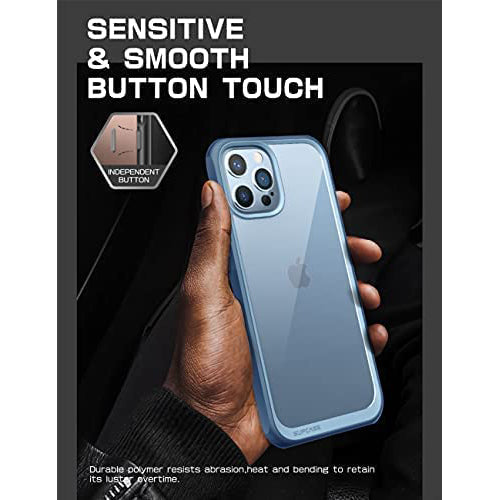 iPhone 13 Pro Case 6.1 Inch | Slim Clear Blue Protective Cover | Unicorn Beetle Style Shockproof Phone Cover | Perfect for Everyday Use, Travel & Outdoor Activities