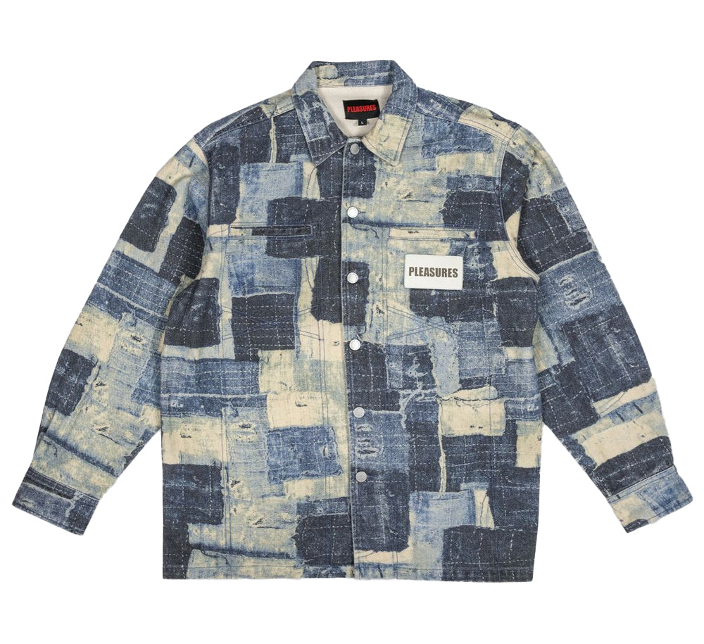 Vintage Boro Work Jacket for Men & Women - Japanese Denim Patchwork Coat - Durable & Stylish for Outdoor Work, Streetwear Fashion & Urban Exploration