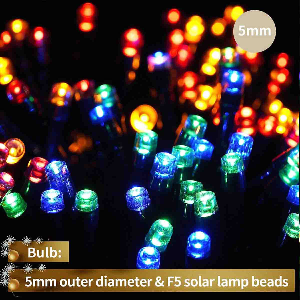 100 LED Solar String Lights Outdoor Waterproof - Solar Powered Fairy Lights for Garden, Patio, Party, Christmas, Wedding Decor | Romantic Ambiance Lighting for Backyard, Balcony & Special Events