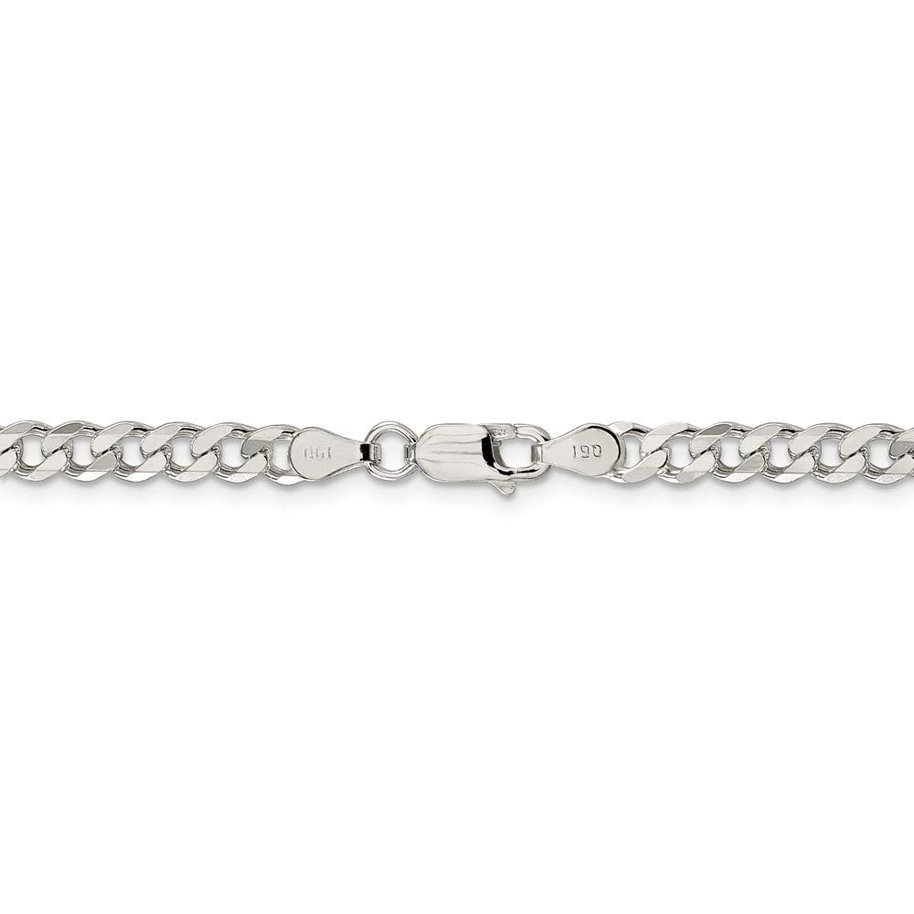 Roy Rose Jewelry 18'' Sterling Silver 4.25mm Curb Chain Necklace for Men & Women - Perfect for Layering, Gift Giving & Everyday Wear