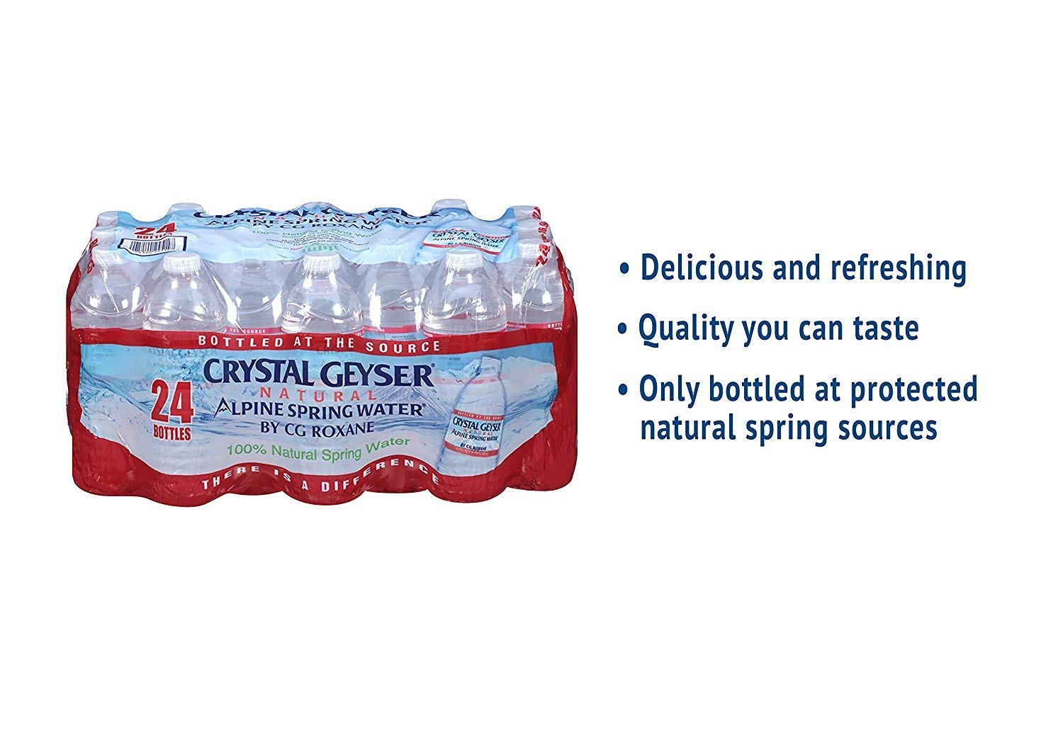 **Crystal Geyser Alpine Spring Water - 16.9 oz Bottles (24-Pack, 42 Cases / Half Pallet, 1008 Bottles Total) - Pure Natural Spring Water for Home, Office & Outdoor Activities**
